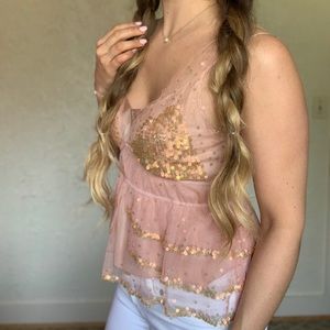 Rebecca Taylor Blush Fairytale Tank Top